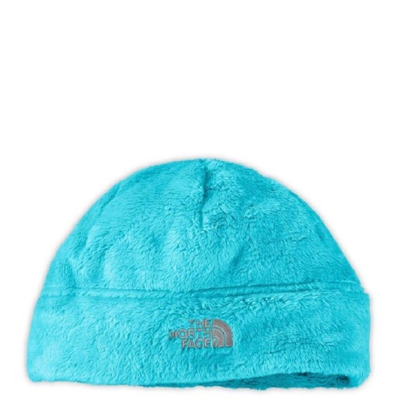 The North Face Girls Denali Thermal Fleece Beanie in turquoise blue - Picture 1 of 5